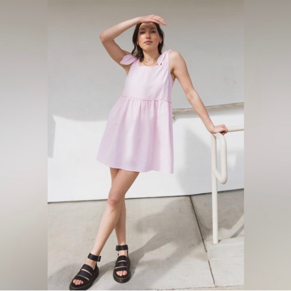 Urban Renewal gingham cotton mini dress, XS